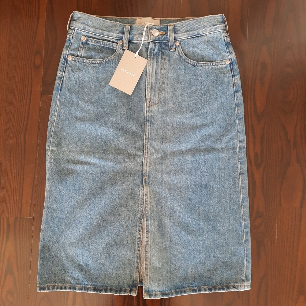 Everlane Blue Denim Skirt